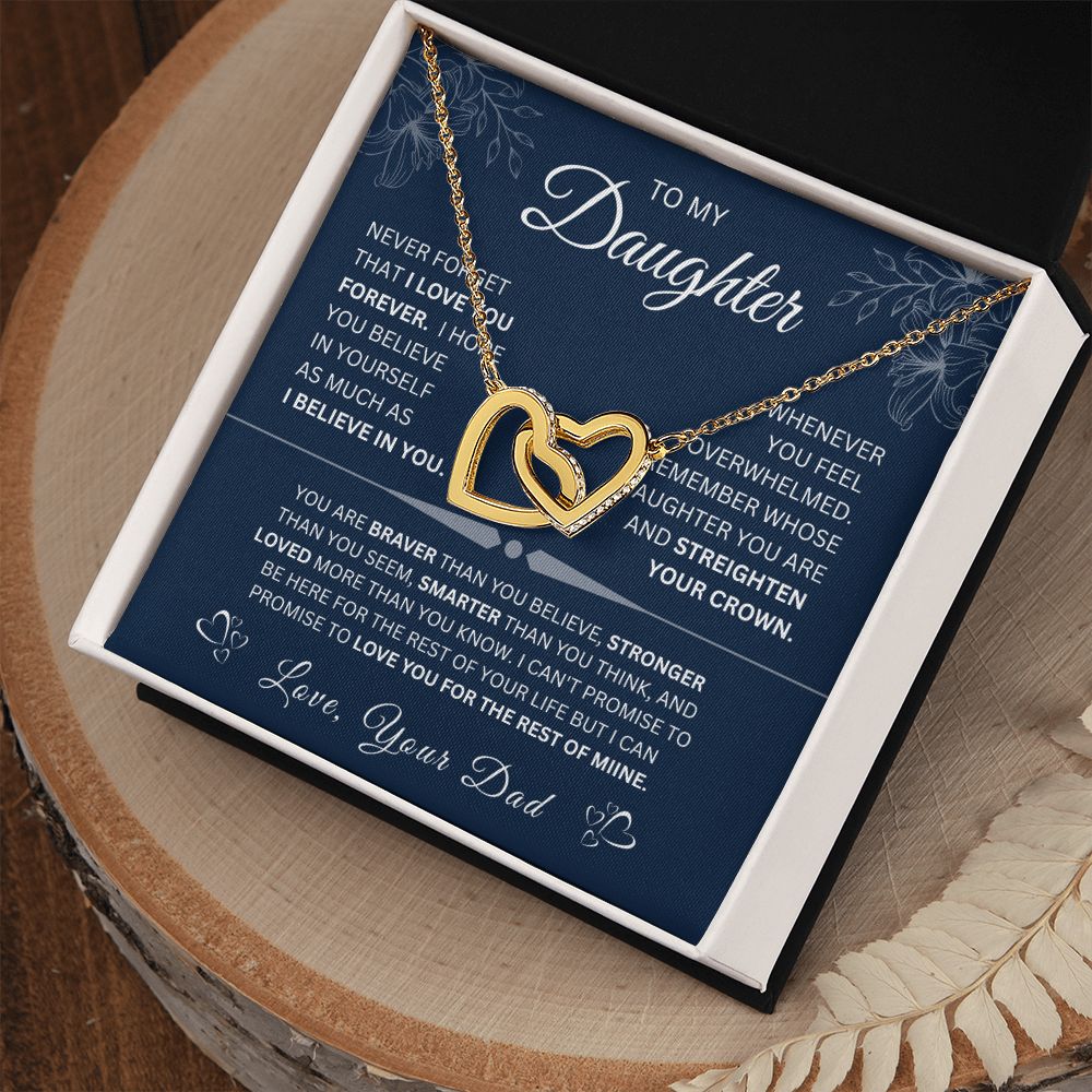 Interlock love Necklace, wife present, Personalized gifts, Daughter,