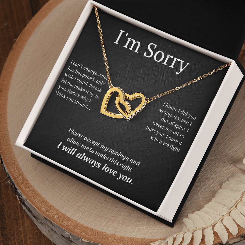 Interlocking Necklace, I'm sorry, gift for her