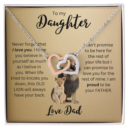Interlock love Necklace, wife present, Personalized gifts, Daughter