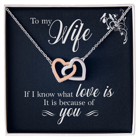 If I know what love is Interlock love Necklace, wife present, Personalized gifts