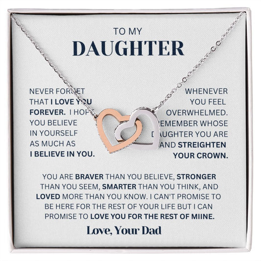 Interlock love Necklace, wife present, Personalized gifts, Daughter,