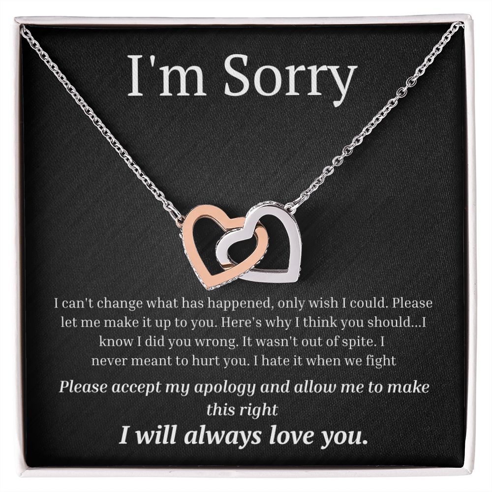 Interlocking Necklace, I'm sorry, gift for her