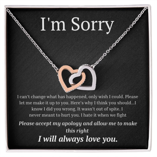 Interlocking Necklace, I'm sorry, gift for her