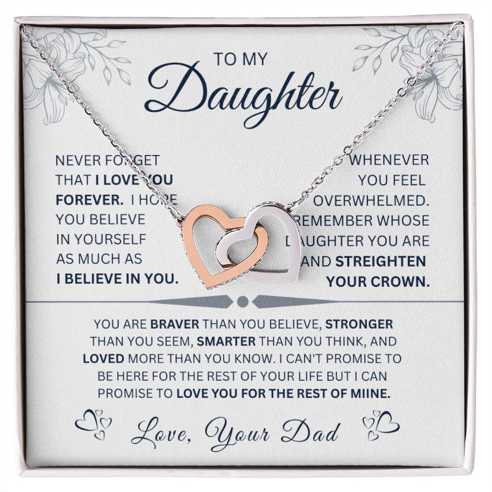 Interlock love Necklace, wife present, Personalized gifts, Daughter