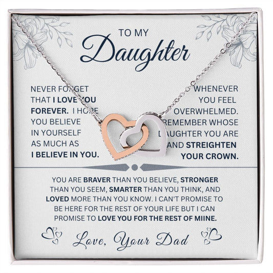 Interlock love Necklace, wife present, Personalized gifts, Daughter