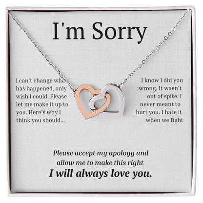 Interlocking Necklace, I'm sorry, gift for her