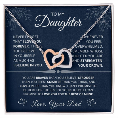 Interlock love Necklace, wife present, Personalized gifts, Daughter,