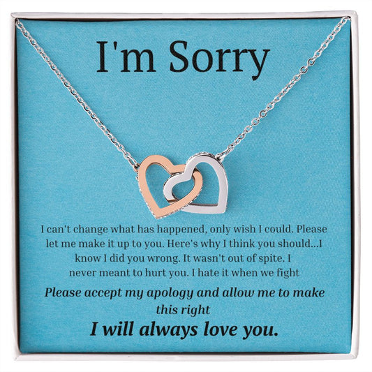 Interlocking Necklace, I'm sorry, gift for her