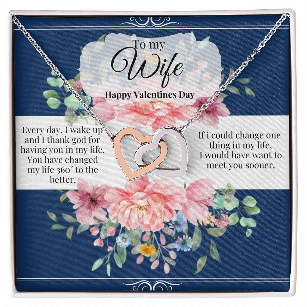 Wife Interlocking Necklace, Valentines day Necklace