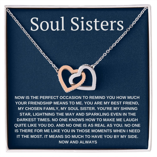 Interlocking Necklace, Soul Sisters Gift, best friends gifts,
