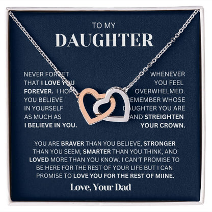 Interlock love Necklace, wife present, Personalized gifts, Daughter
