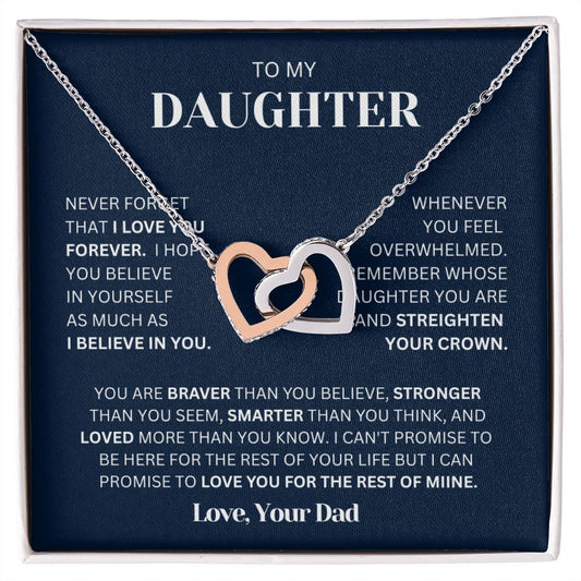 Interlock love Necklace, wife present, Personalized gifts, Daughter