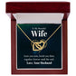 Interlocking heart, two tone necklace, To my beautiful wife, Personalized gifts, necklace
