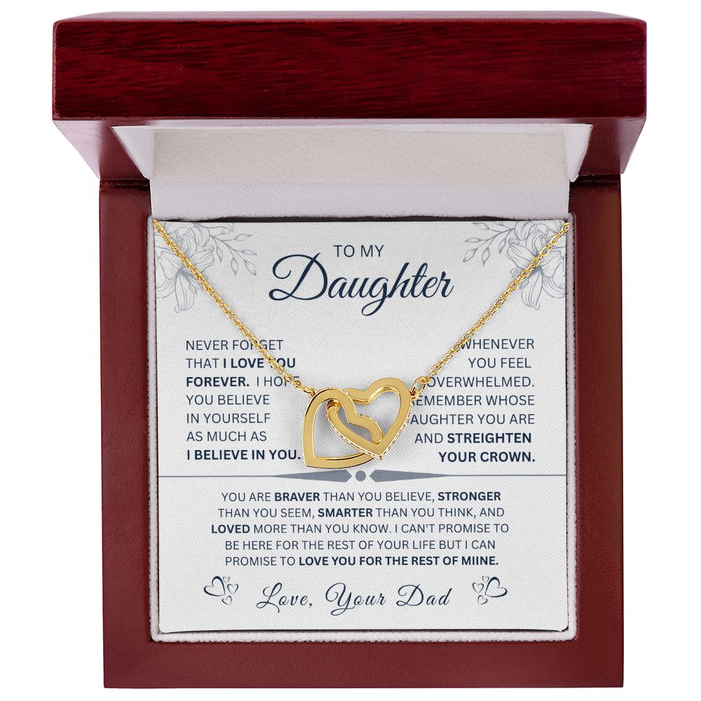 Interlock love Necklace, wife present, Personalized gifts, Daughter