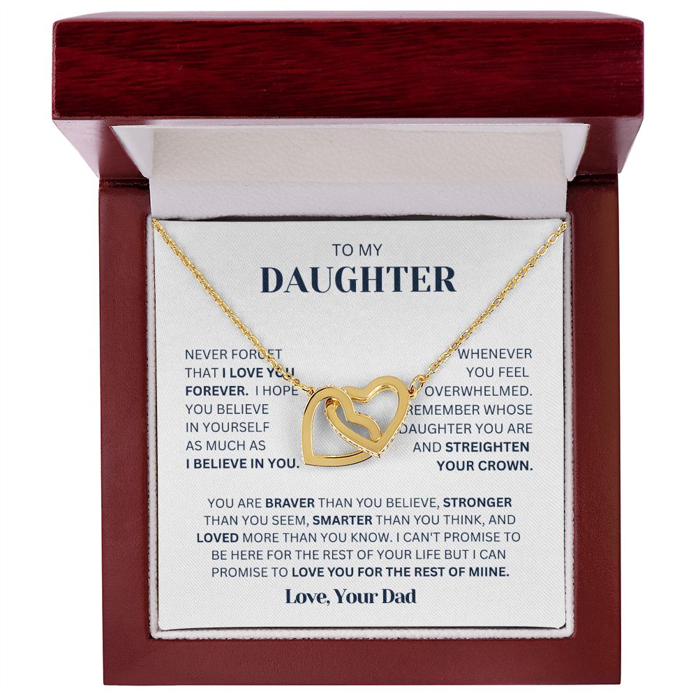 Interlock love Necklace, wife present, Personalized gifts, Daughter,