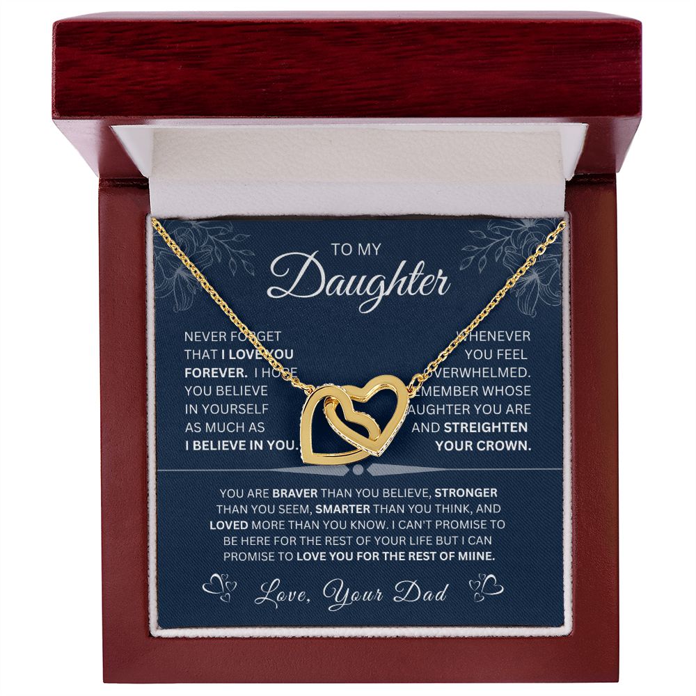 Interlock love Necklace, wife present, Personalized gifts, Daughter,