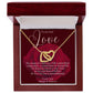 Interlocking heart necklace, To my true love, Valentines day gift,