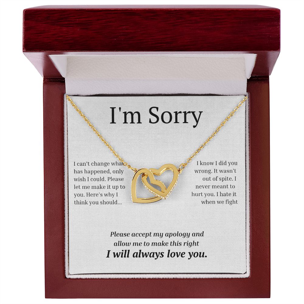 Interlocking Necklace, I'm sorry, gift for her