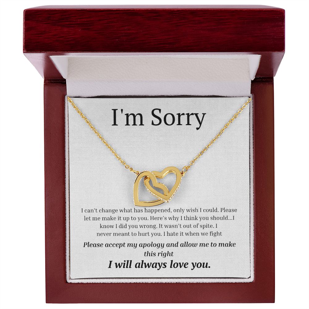Interlocking Necklace, I'm sorry, gift for her