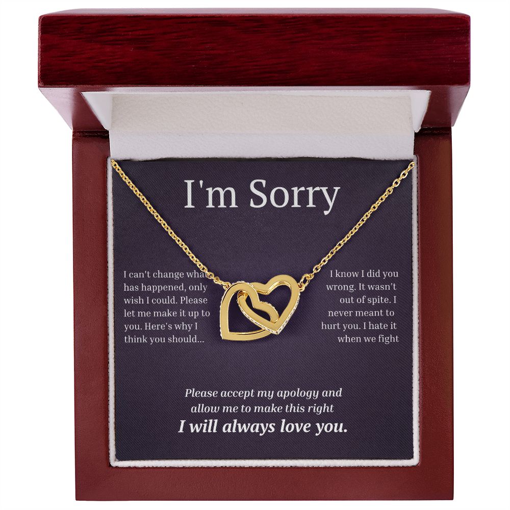Interlocking Necklace, I'm sorry, gift for her