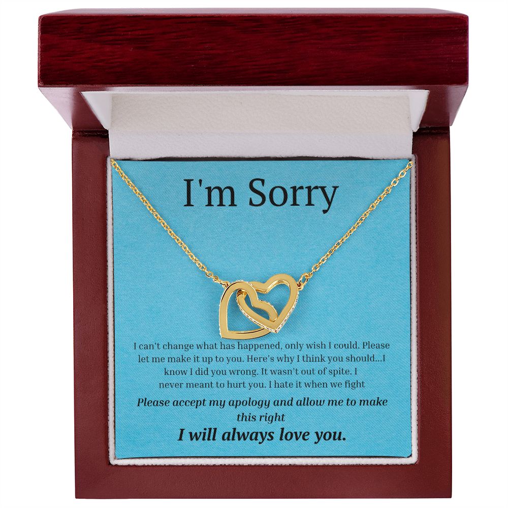 Interlocking Necklace, I'm sorry, gift for her