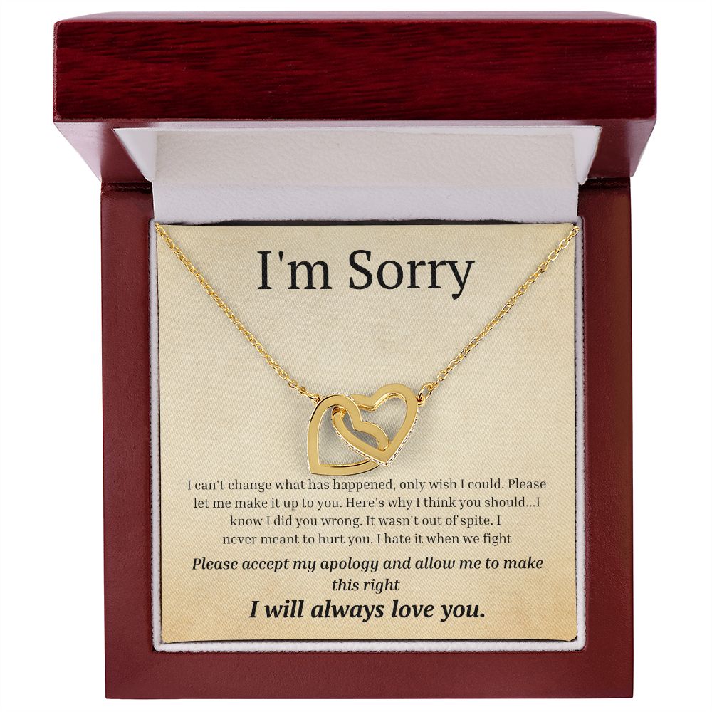 Interlocking Necklace, I'm sorry, gift for her
