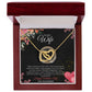 to my wife gift Interlocking Necklace, Valentines day Necklace