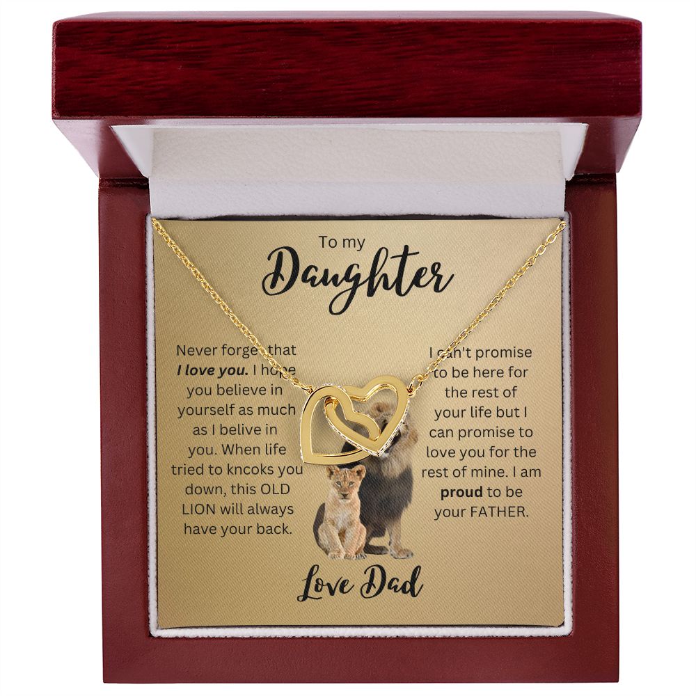 Interlock love Necklace, wife present, Personalized gifts, Daughter