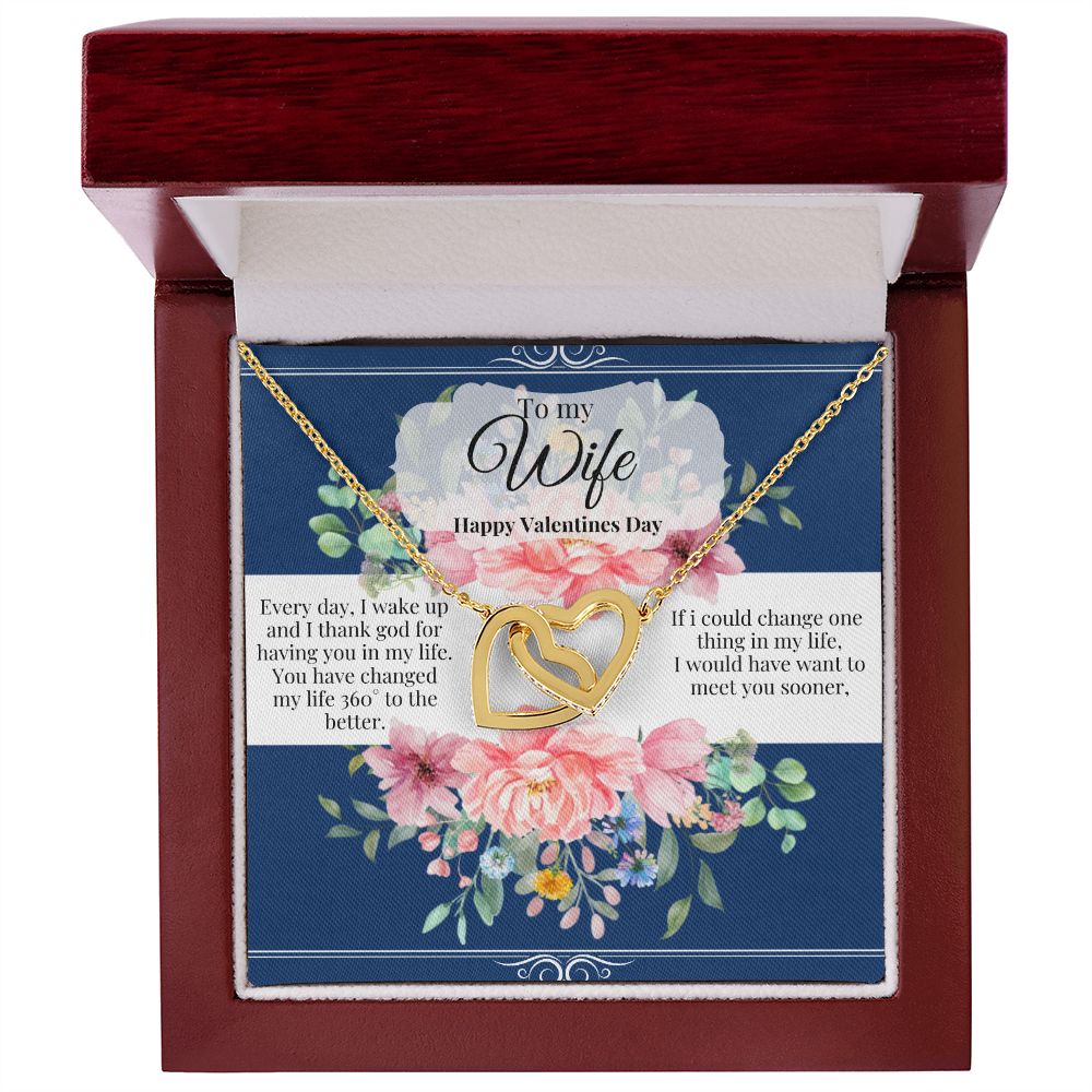 Wife Interlocking Necklace, Valentines day Necklace