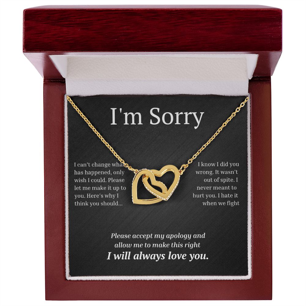 Interlocking Necklace, I'm sorry, gift for her