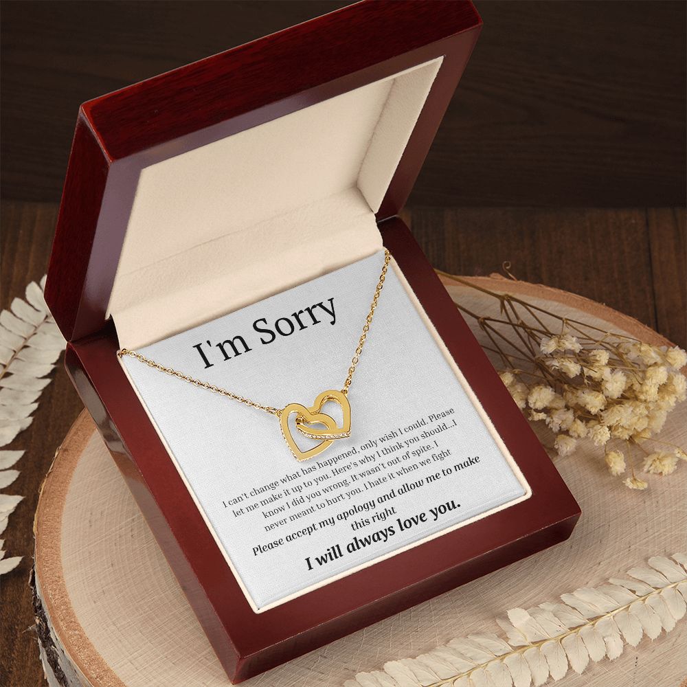 Interlocking Necklace, I'm sorry, gift for her