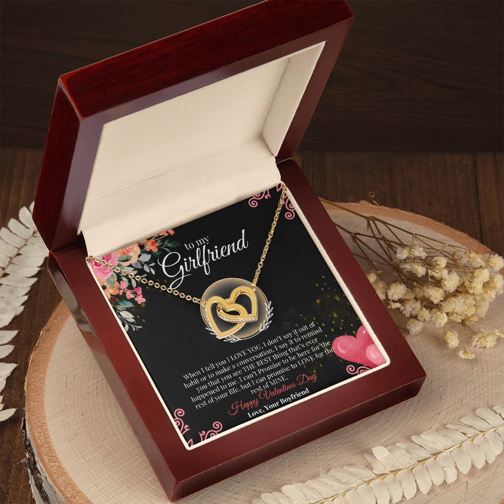 To my Girlfriend gift, Interlocking Necklace, Valentines day Necklace