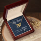 To the owner of my heart Interlock love Necklace, wife present, Personalized gifts
