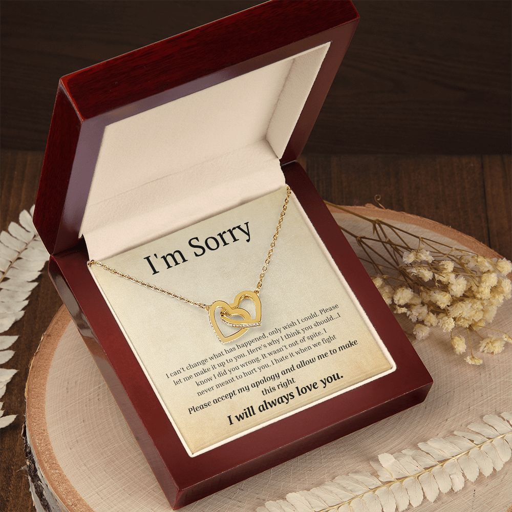 Interlocking Necklace, I'm sorry, gift for her