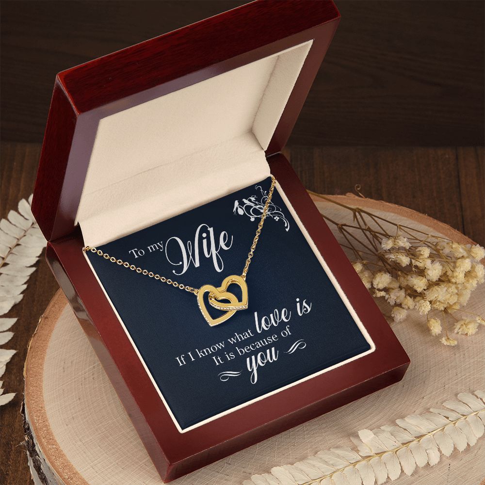 If I know what love is Interlock love Necklace, wife present, Personalized gifts