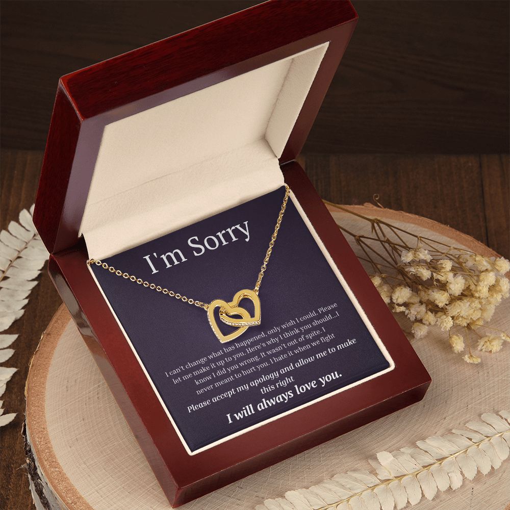 Interlocking Necklace, I'm sorry, gift for her