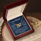 Interlock love Necklace, wife present, Personalized gifts, Daughter