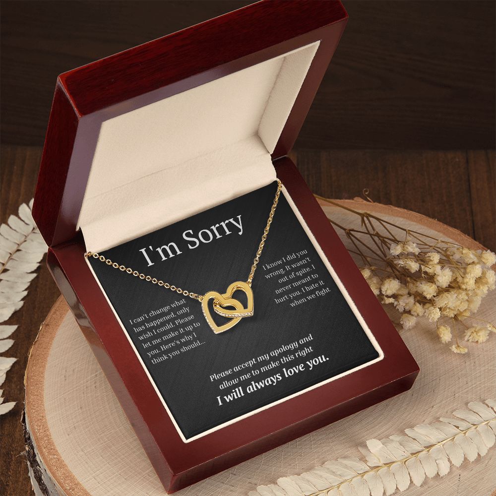 Interlocking Necklace, I'm sorry, gift for her
