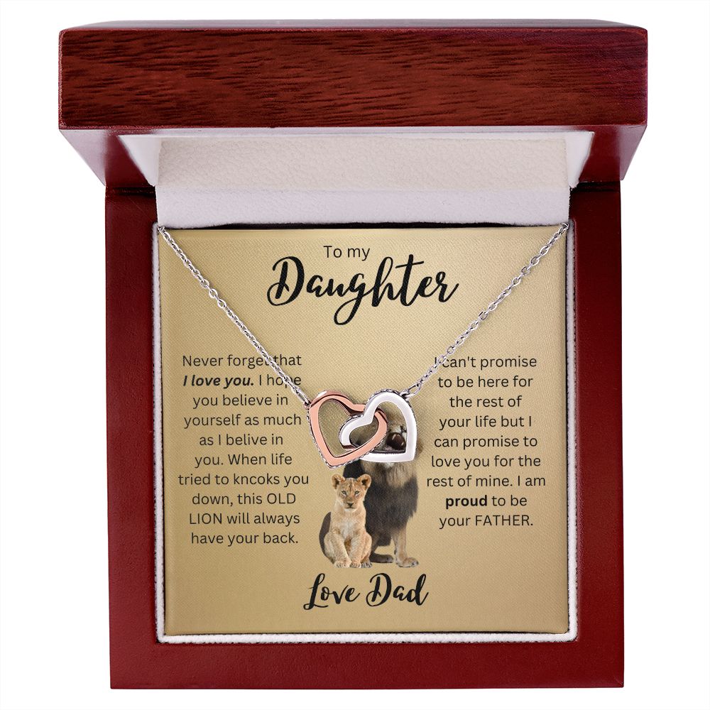 Interlock love Necklace, wife present, Personalized gifts, Daughter