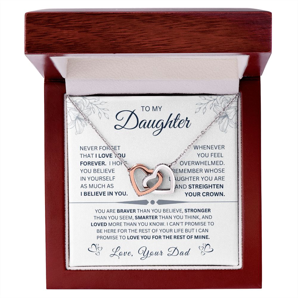 Interlock love Necklace, wife present, Personalized gifts, Daughter