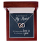 To the owner of my heart Interlock love Necklace, wife present, Personalized gifts