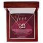 Interlocking heart necklace, To my true love, Valentines day gift,