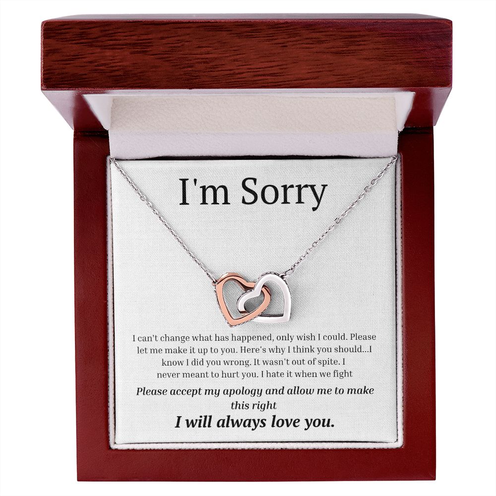 Interlocking Necklace, I'm sorry, gift for her