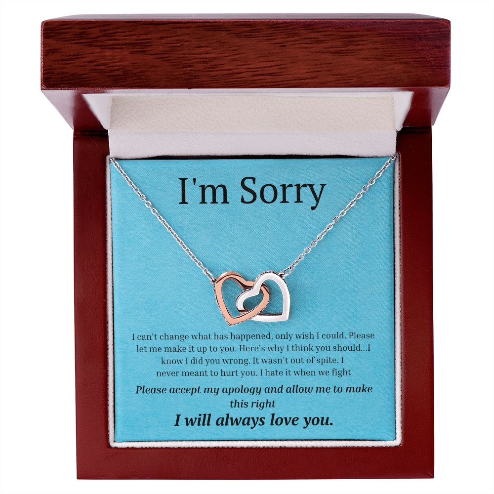 Interlocking Necklace, I'm sorry, gift for her