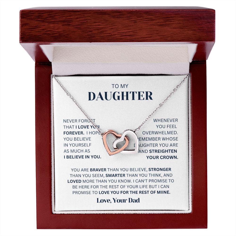 Interlock love Necklace, wife present, Personalized gifts, Daughter,