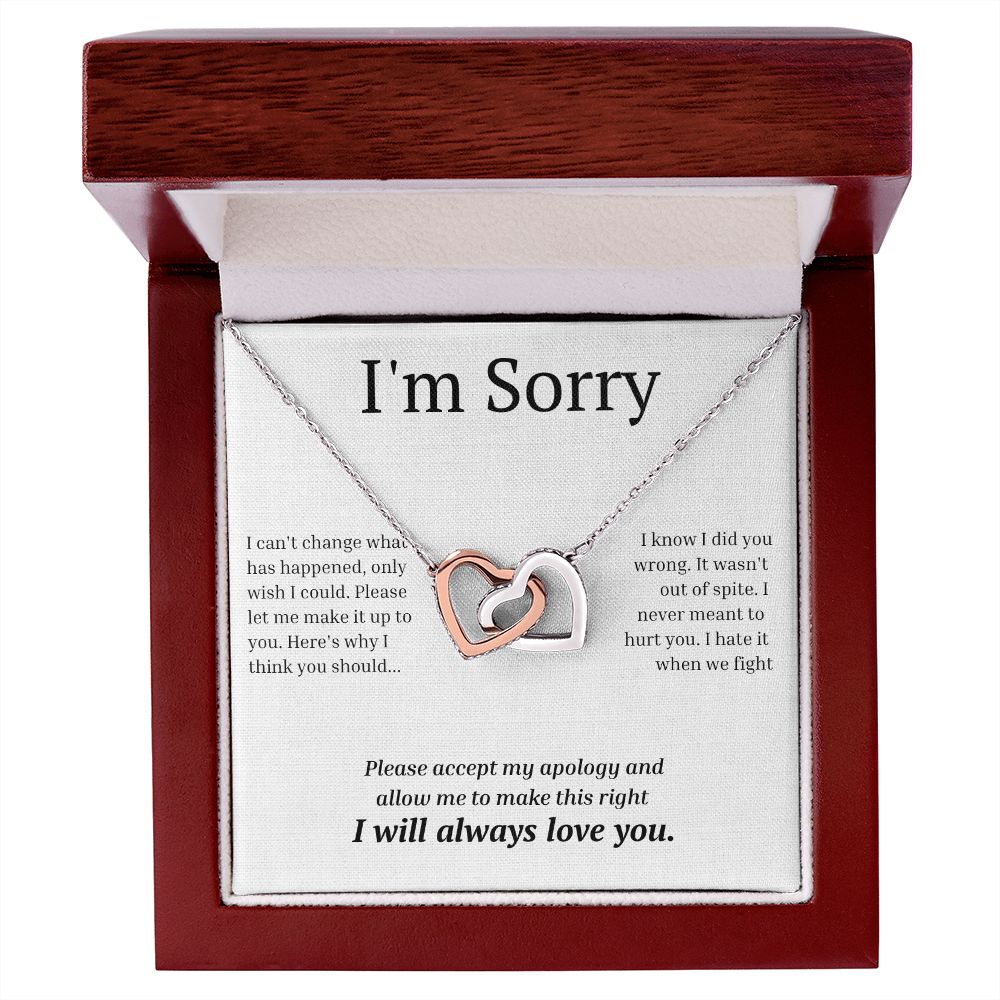 Interlocking Necklace, I'm sorry, gift for her