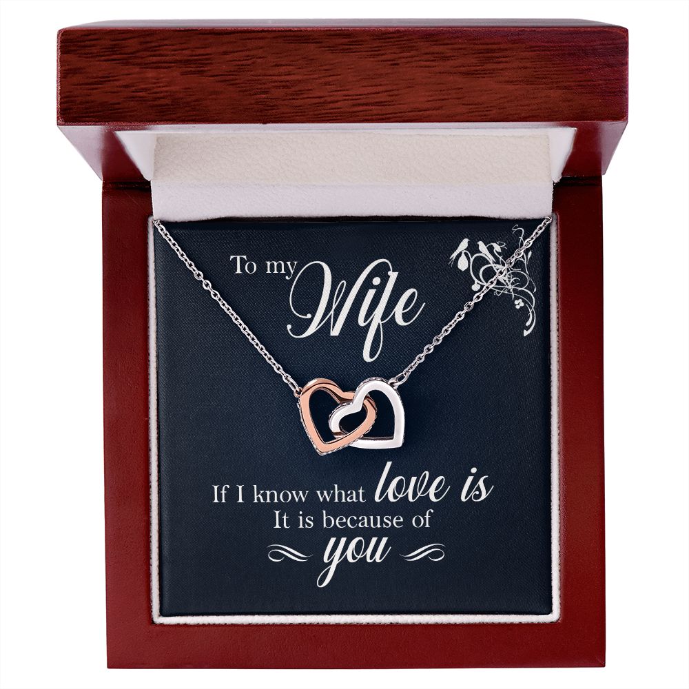 If I know what love is Interlock love Necklace, wife present, Personalized gifts
