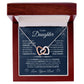 Interlock love Necklace, wife present, Personalized gifts, Daughter,