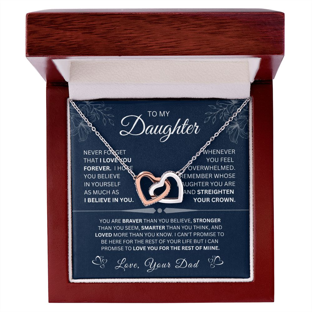 Interlock love Necklace, wife present, Personalized gifts, Daughter,