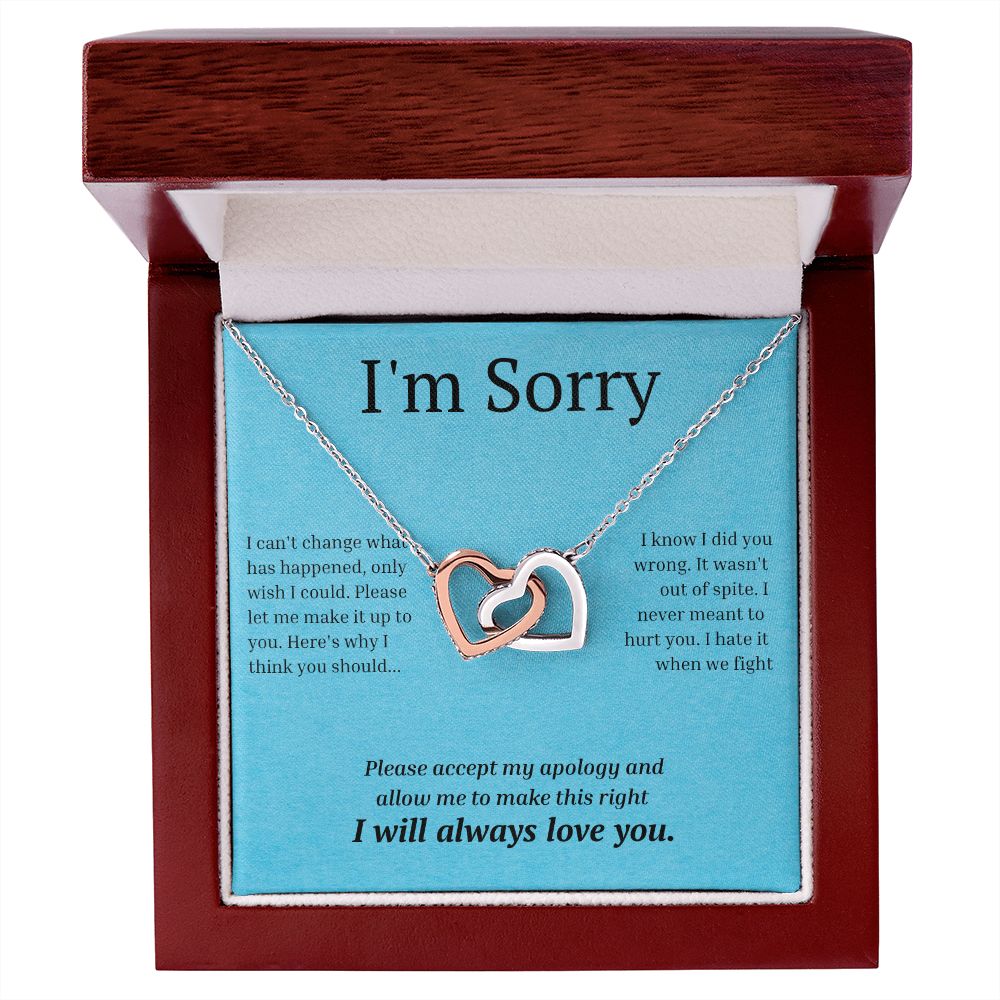 Interlocking Necklace, I'm sorry, gift for her